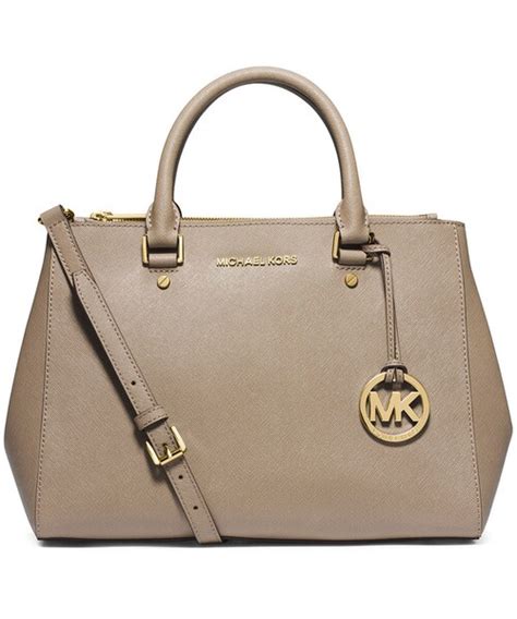 Michael Michael Kors Sutton Medium In Dark Dune/silver